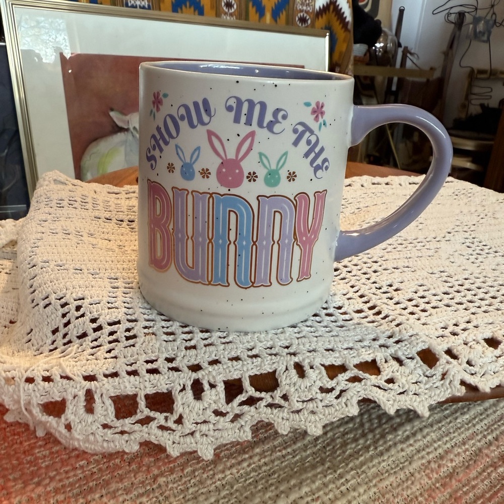 Carrot Patch Cottage “Show me the bunny” Oversized Mug
